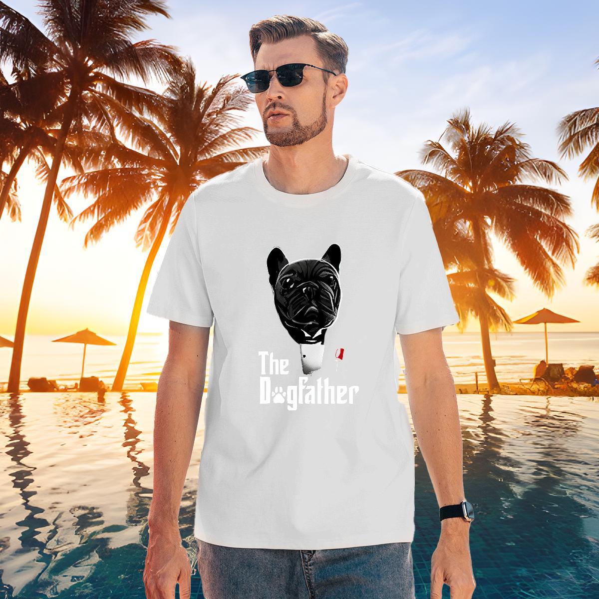TOP Quality T-Shirts for Men dog Pure Cotton Spring Summer Custom Cartoon 230g 100% Cotton Tshirts DIY Tops