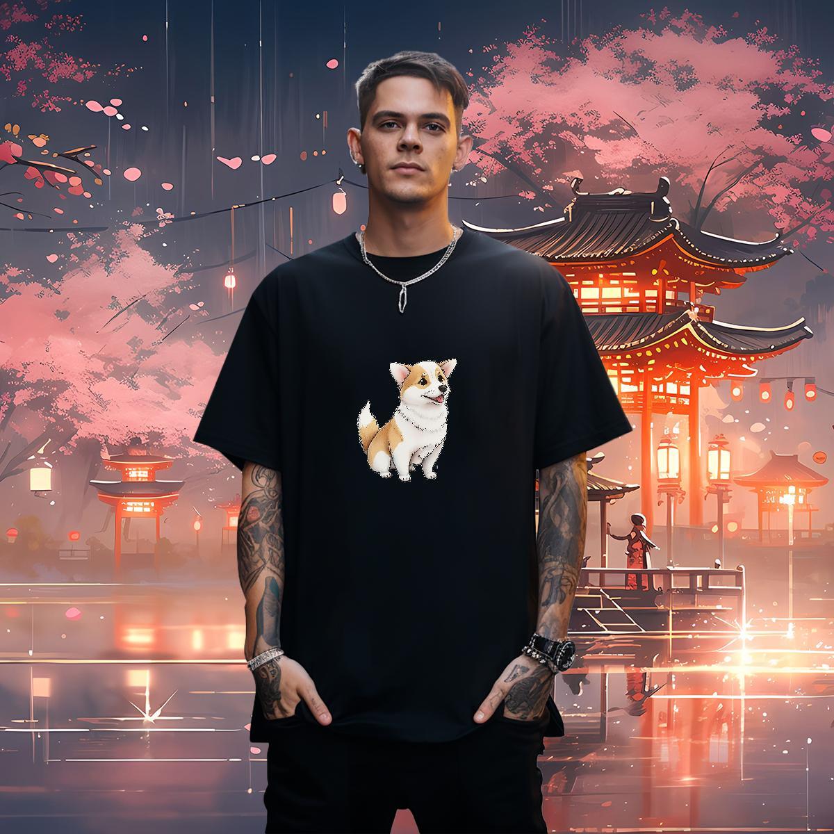 Cool Design T-Shirts Breathable Crew Neck Casual Daily Wear Customized Print 230g 100% Cotton Men Tops Tees DIY Customized Clothings