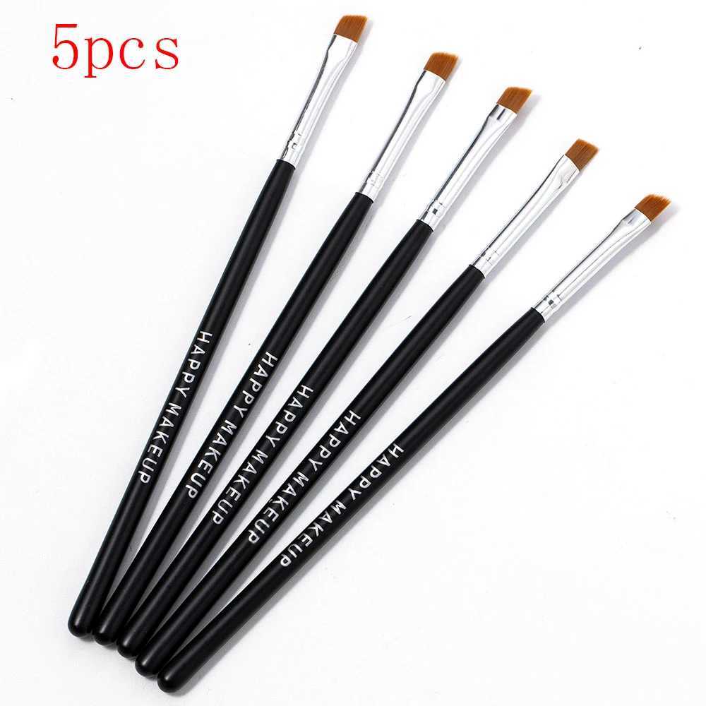 5 pieces/set of black eye brush oblique angle flat angle eye brush eye shadow eye shadow makeup tools professional female cosmetics W240814