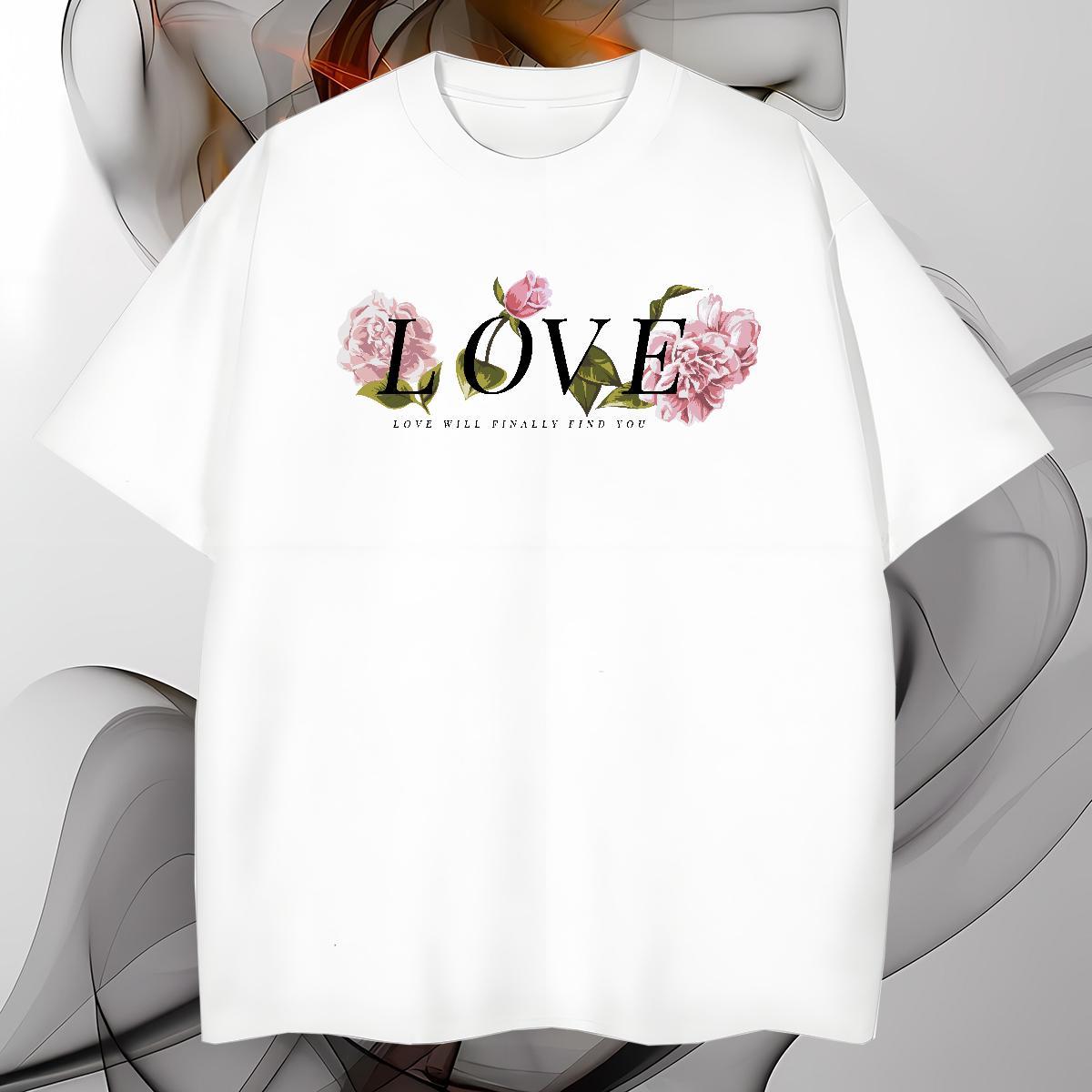T shirt 100% Cotton 230g flower Anime Printing Street Pure Cotton Customized Tshirt for Man Woman Brand Loose Fit Tops Shirt