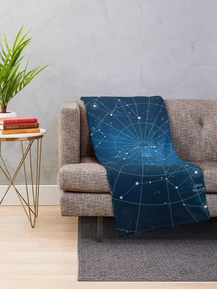 Constellation Star Map Throw Blanket Polar for babies Soft Beds Thin Flannel Blankets Y240815