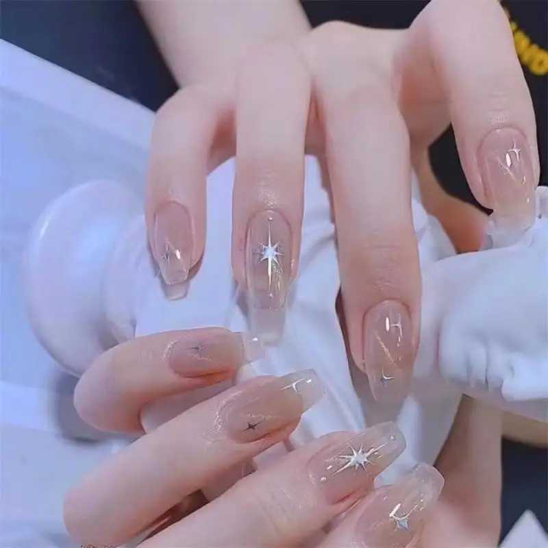 Bronzing Heart Stickers for Nails Gold Sliver Laser Butterfly Star Moon Adhesive Sliders DIY Nail Art Accessories Deco GLBTF-SXJ240814
