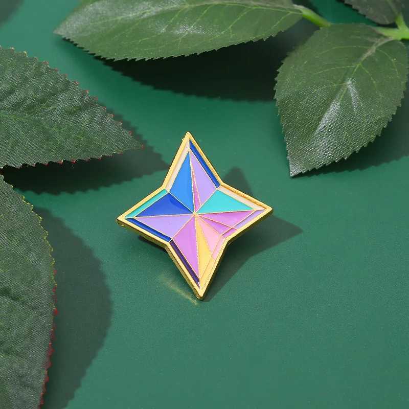 Enamel Pin Quadrilateral Creative Personality Jewelry for Backpack Collar Metal Badge Womans Brooch for Fans Gift Wholesale W240815