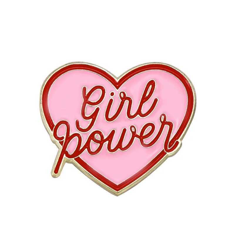 New fashion cute pink heart-shaped brooch for women unisex metal English letter lapel brooch bag clothing version brooch gift W240815