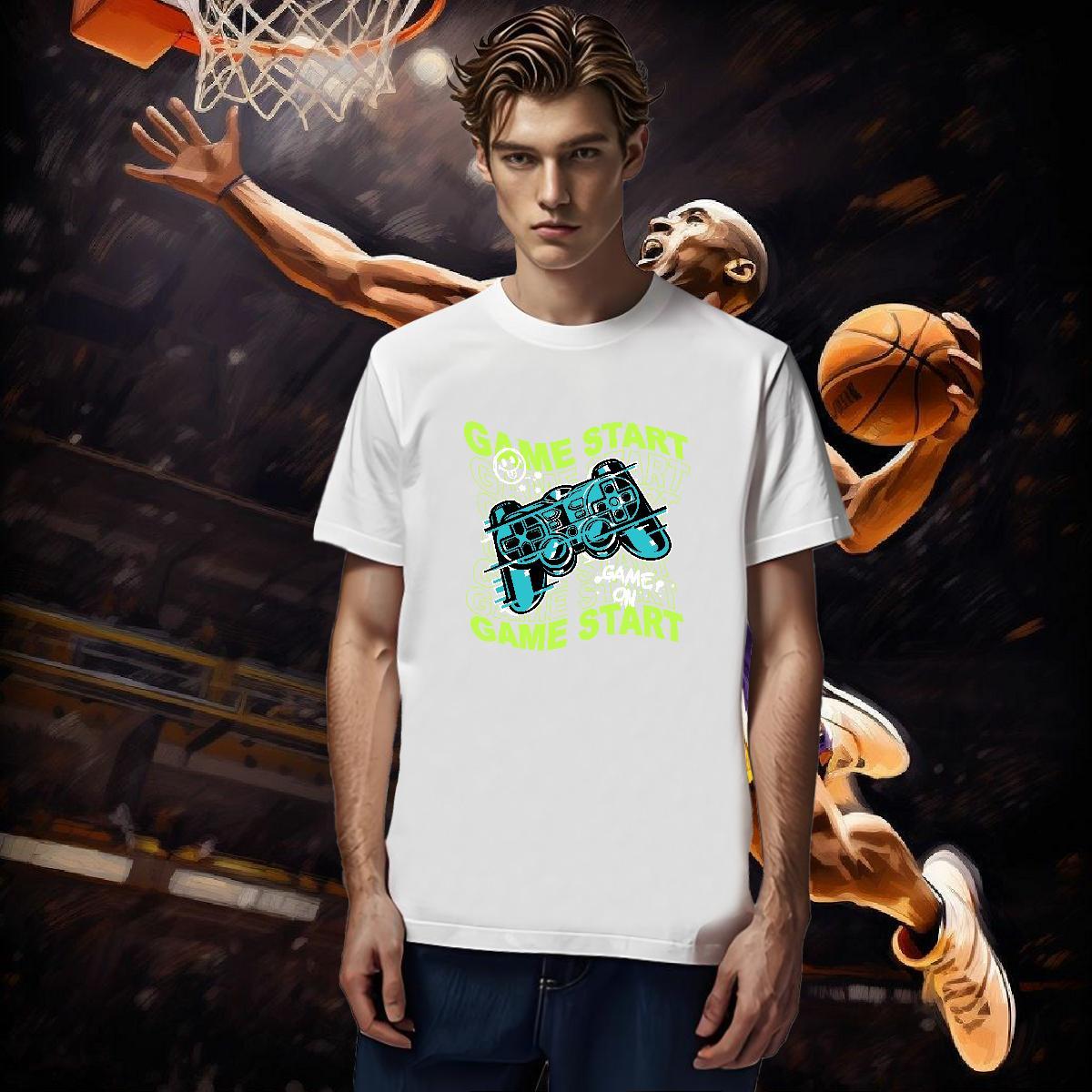 T shirt 100% Cotton 230g amusement game Hip Hop Street Crew Neck Custom Printed Tshirts 2024 Designer Classic Clothes