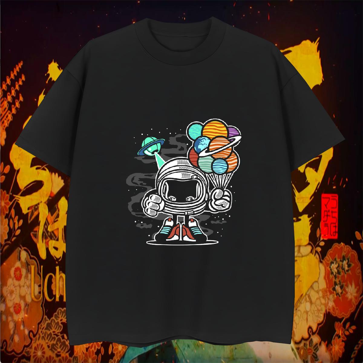 T Shirt For Man 230g Pure Cotton universe Outdoor Short Sleeve Soft Anime Men Tshirts Classic Casual High Quality Clothes