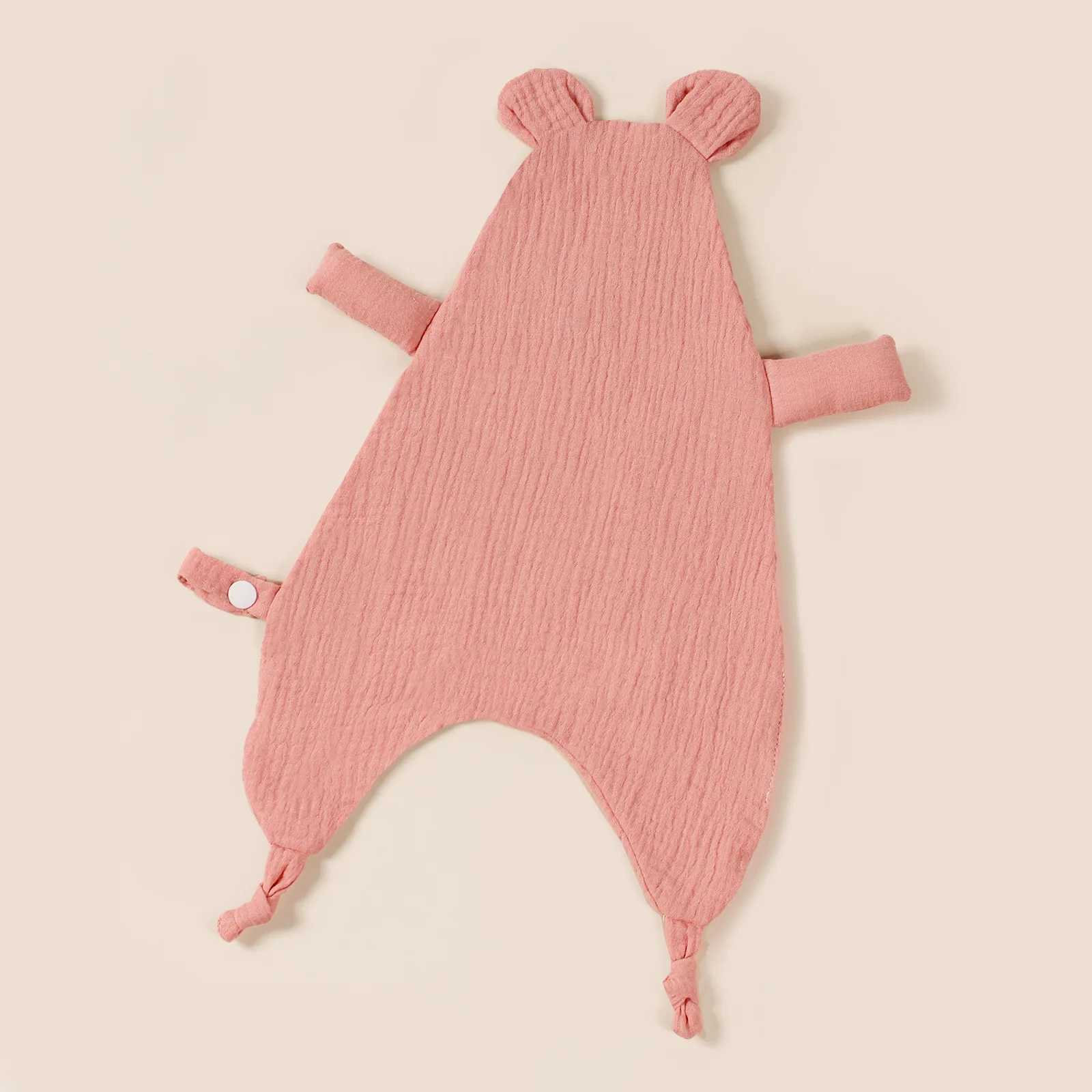 Cute Bear Baby Cotton Comforter Blanket Newborn Sleeping Dolls Rabbit Ears Sleep Toy Soothe Appease Towel Bibs Saliva Towel New Y240815