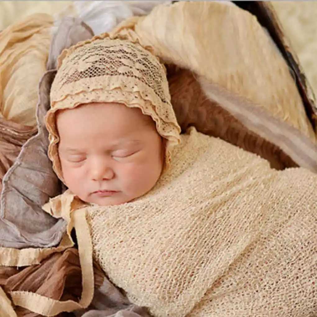 3 Colors Soft Baby Photography Props Blanket diapers Wraps Stretch Knit Wrap Newborn Photo Wraps Cloth Accessories Y240815