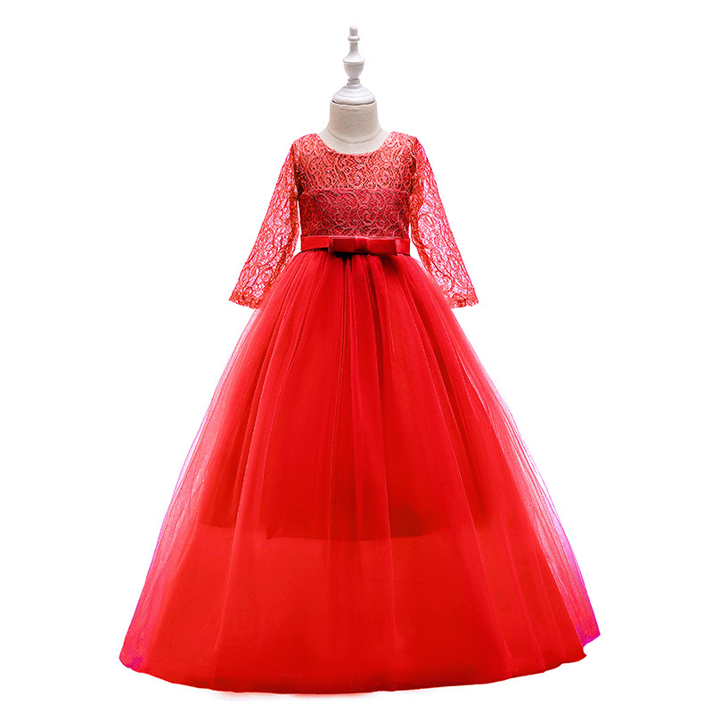 2024 Girls pompadour dress New flower child wedding dress gala performance princess dress birthday party dresses R240815