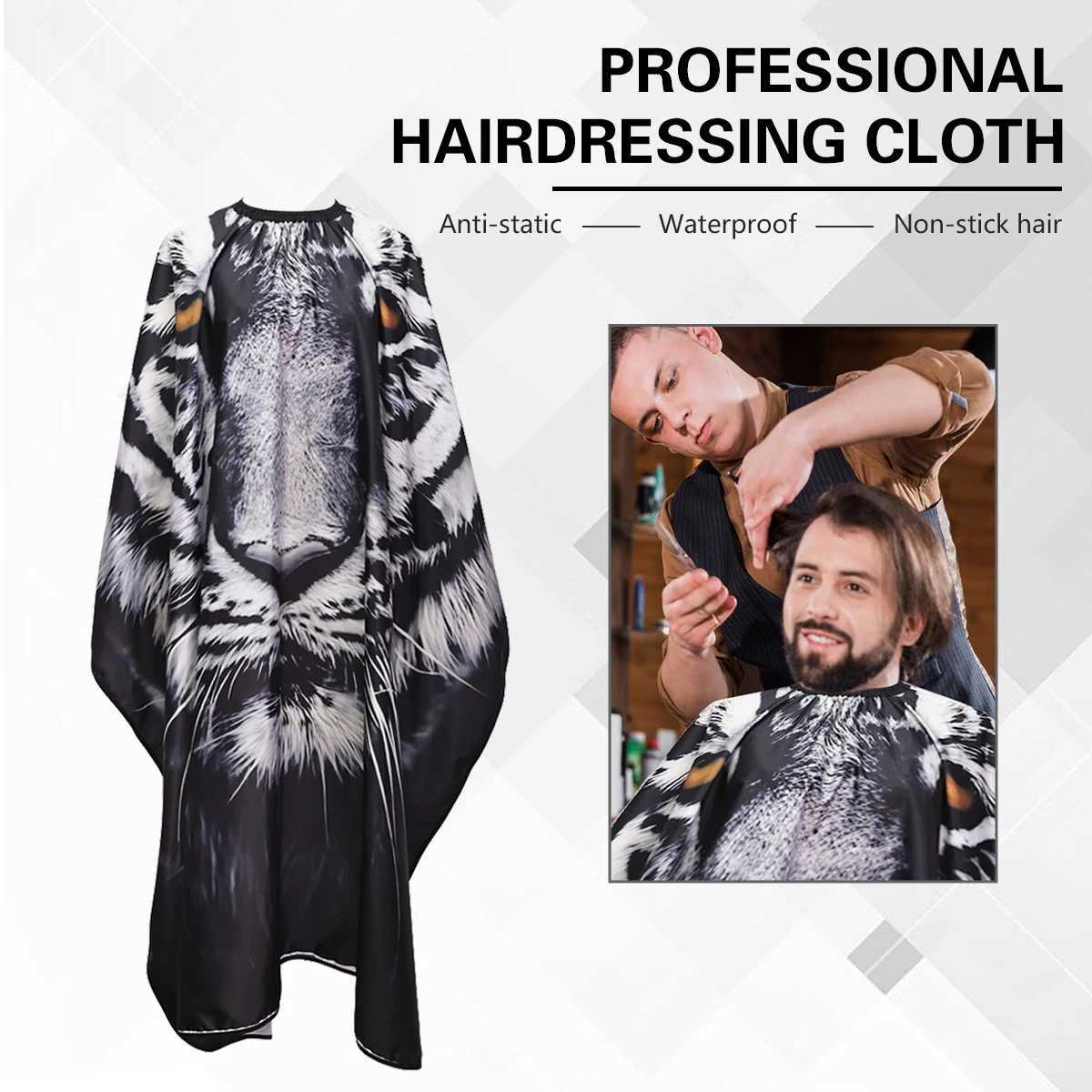 Barber apron tiger shawl anti-static hair shawl hair salon waterproof apron styling tool W240814