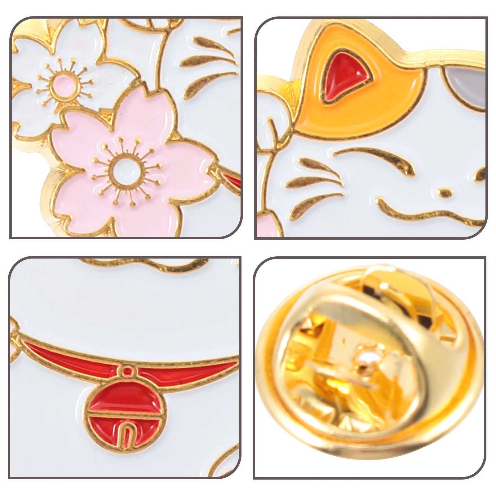 Japanese style Brooch clothing accessories wealth cat brooch lapel badge animal corset baby W240815