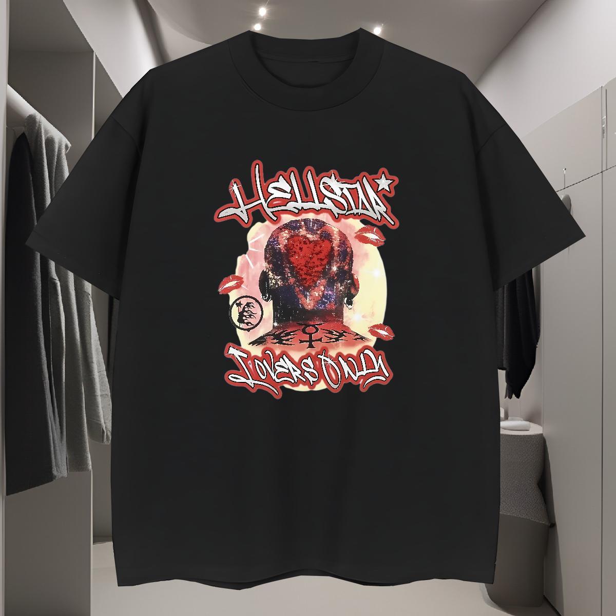 T-Shirts 230g Pure Cotton painting Hip Hop Round Neck Short Sleeve Graphic Mens Tshirts Brand Free Shipping Wear