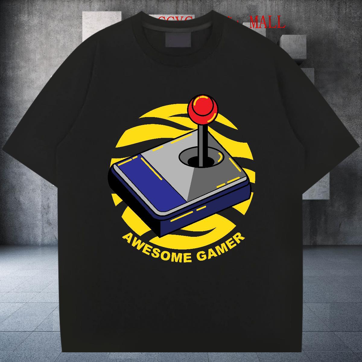 Unisex Tshirts Summer Casual 100% Cotton 230g Black Oversized Pure Cotton tool T Shirts Men Fashion Casual Clothes