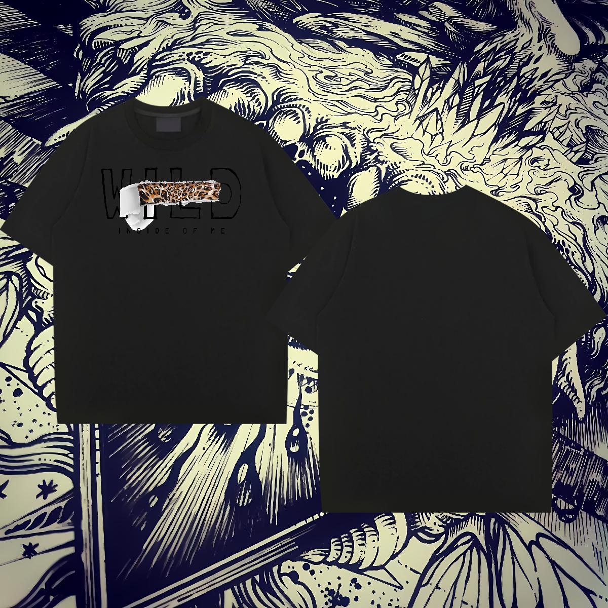 Loose Fit Men Tees Summer Casual 230g Cotton Custom Big Size Crew Neck Breathable letter Mens T Shirts Casual New Tops