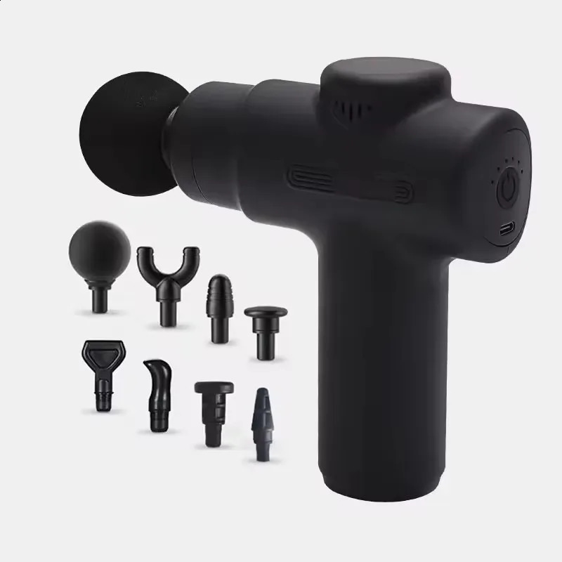 Professional 8 Heads Portable Fascia Massage Gun Machine Muscle Relaxation Electric Neck Massager Vibrator Masajeador Device 240808