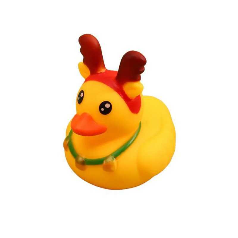 5-30PCS Kids Christmas Rubber Ducks Bath Toys Boys Girls Christmas Decor Gifts Kids Holiday Toy Gifts Cake DecorationsXJ240815