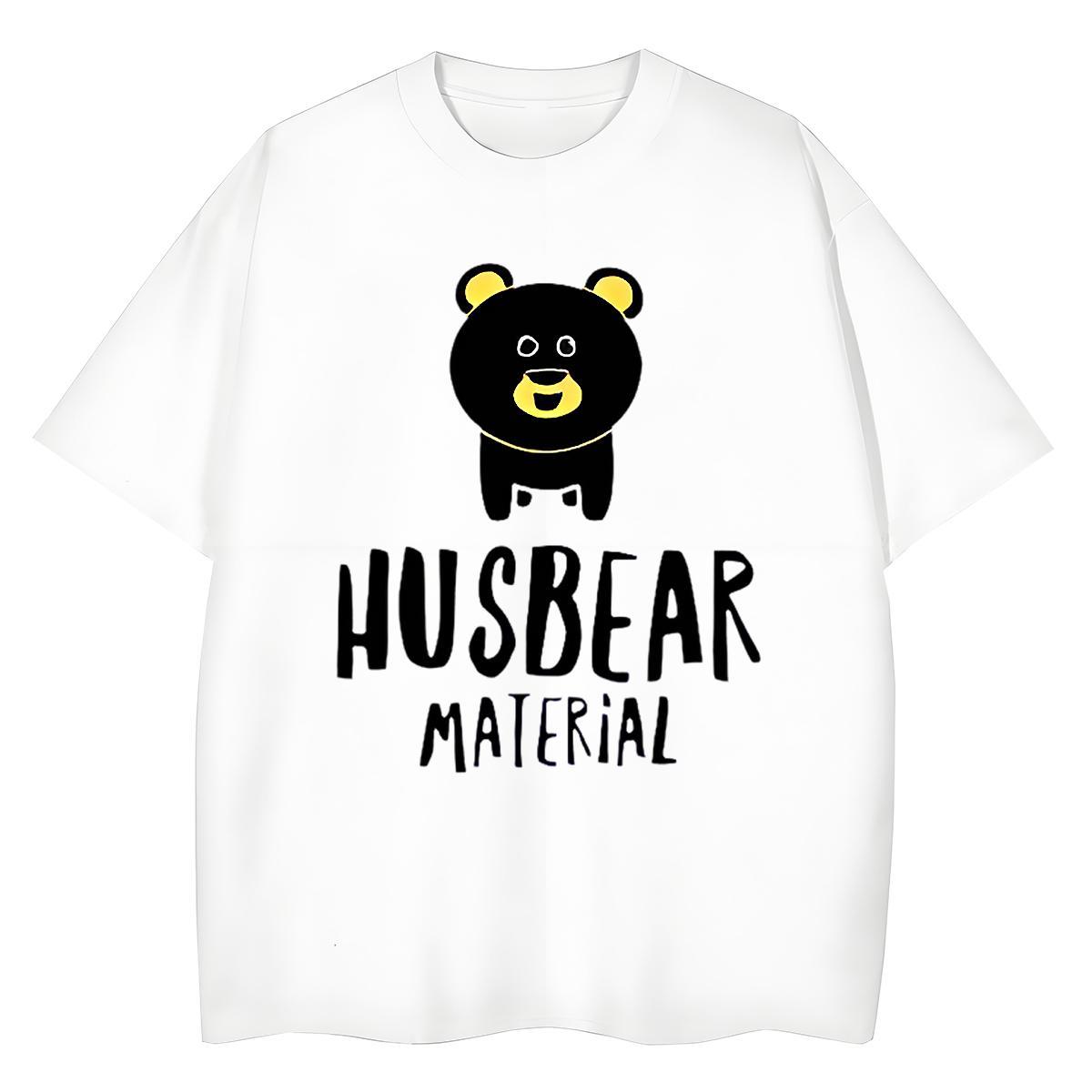 Unisex T Shirts Men bear Breathable Short Sleeve High Street Hip Hop Plus Size Custom 230g 100% Cotton Couples T Shirts 2024 Top Tees