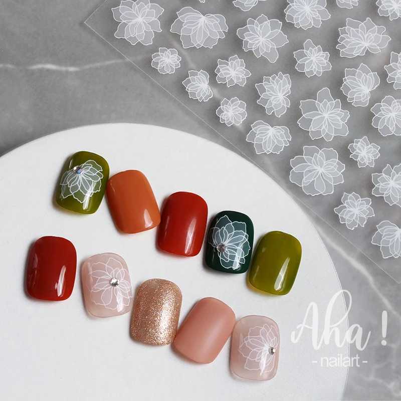1pc Cute White Cloud Nail Stickers Ultra Thin Nail Art Stickers Self Adhesive Decals Star Moon/Flower/Clouds Kawaii Nail DecalsXJ240814