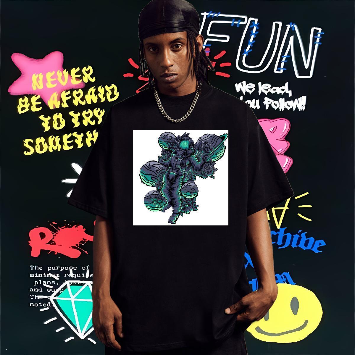 T shirt 230g Cotton universe Sport Crew Neck Skull Tshirts Classic High Quality Clothings