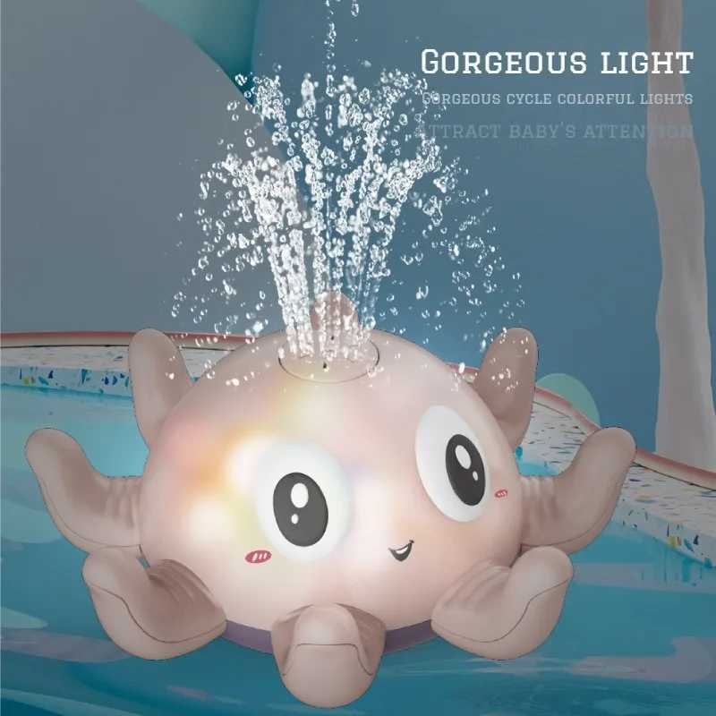 Baby bath toys water spray shower toys childrens bath toys electric whale bath balls with lights music LED lights bathtub toysW240814zzx