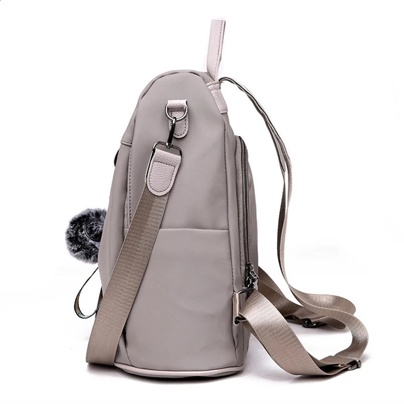Waterproof Backpack For Women Fashion Oxford Rucksack Hairball Tassel School Bag Travel Large Capacity Female Mochila 240814
