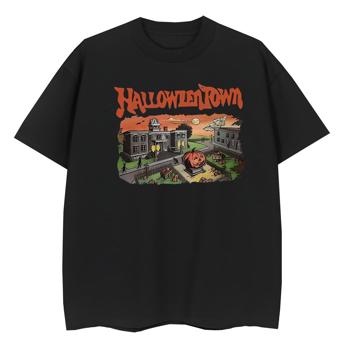 TOP Quality T-Shirts for Men halloween Breathable Casual DIY Logo Oversized 230g 100% Cotton Men Tops Tees Fashion Casual Clothes