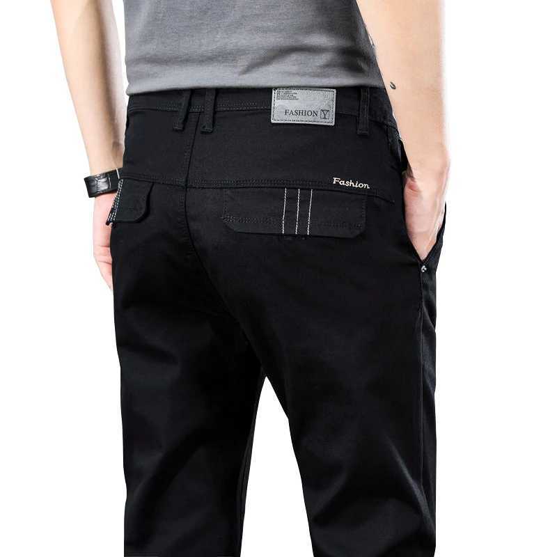 2023 Spring/Summer New Mens Straight Stretch Casual Pants Classic Casual Business Style Cotton Trouser Mens BrandW240725
