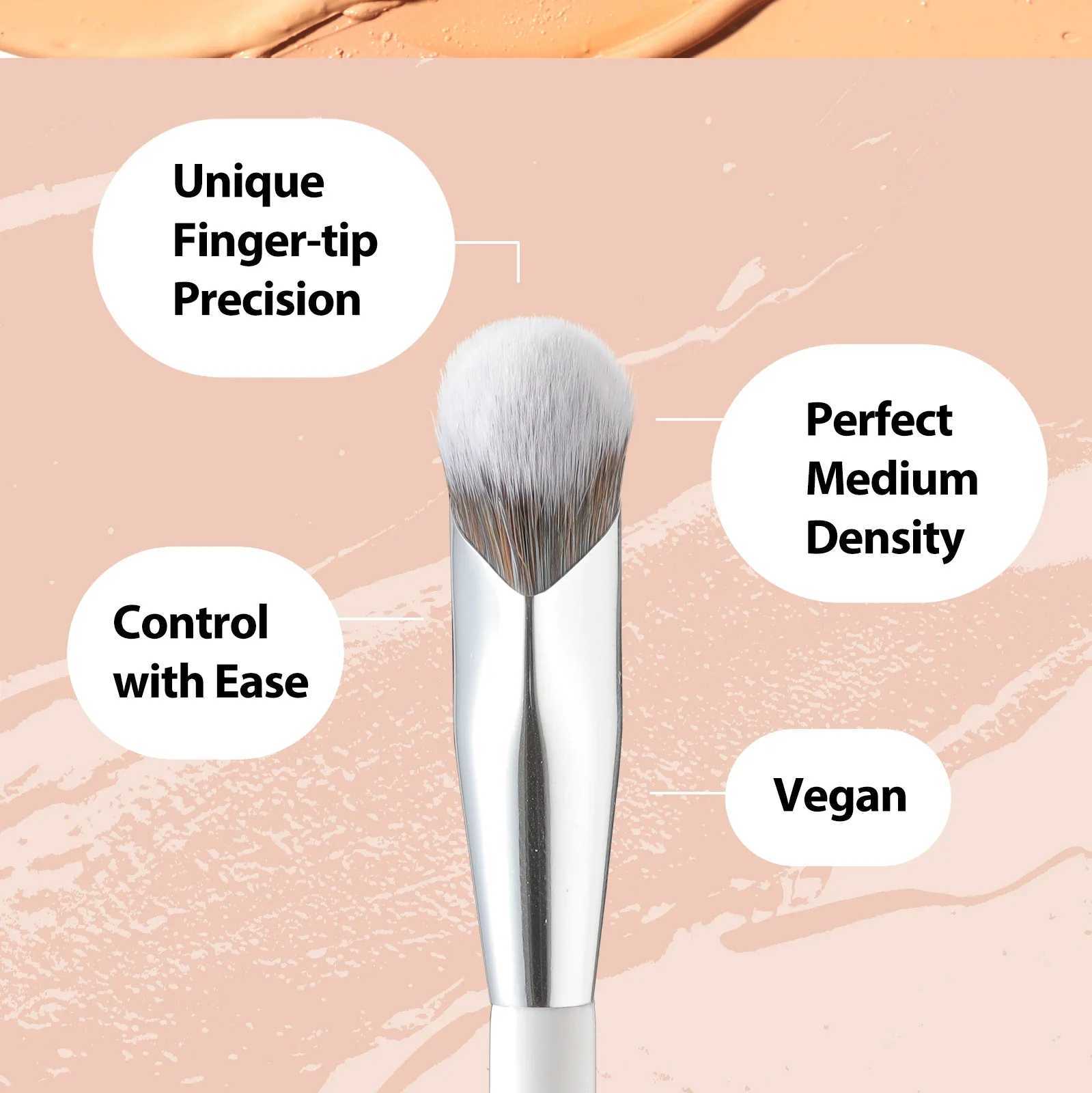 Angle shaped Korean eye mask brush for makeup cream corrector mixing brush liquid makeup nose contour F811 W240814