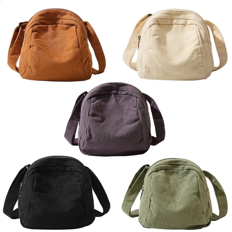 Round Shoulder Bag with Pocket Compact and Versatile Womens Crossbody Pack for Travel Shopping 240814