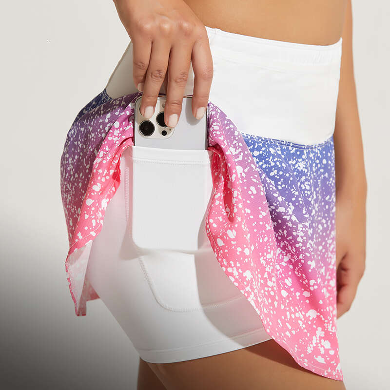 Tennis 2023 for Women Dance Fiess Printed Sports Skirts Female Golf Running Skort Active Athletic Yoga Skirt Short With Pocket