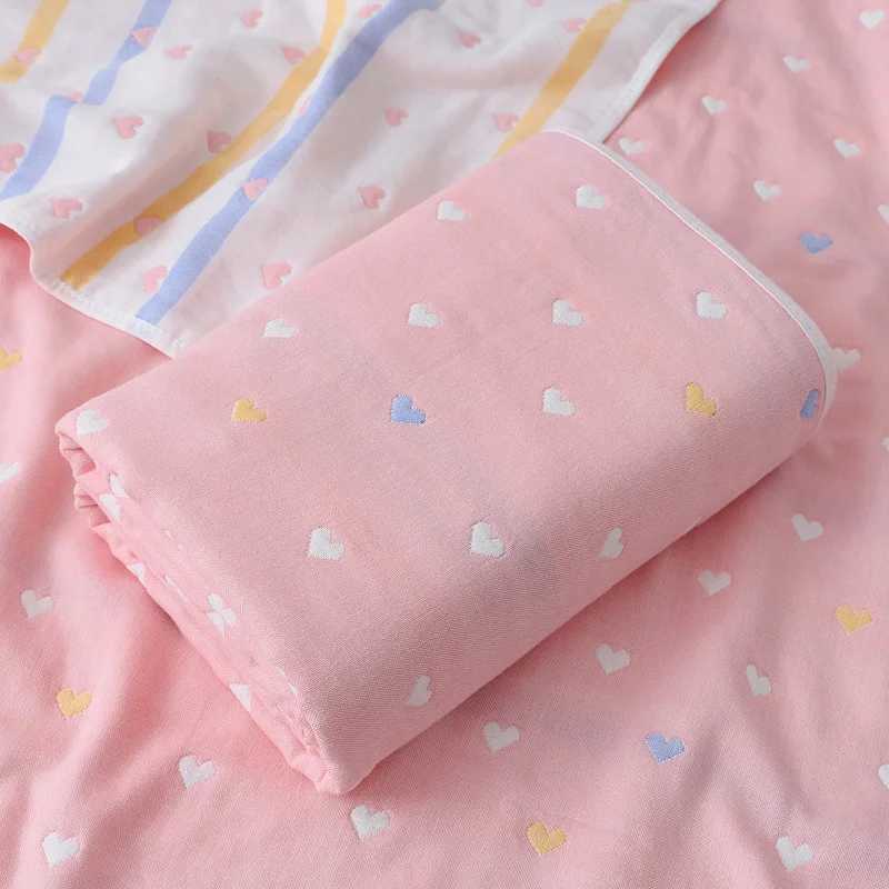 Baby Gauze Bath Towel Newborn Jacquard Six Layers Gauze Cover Blanket Summer Baby Kindergarten Towel Quilt Y240815
