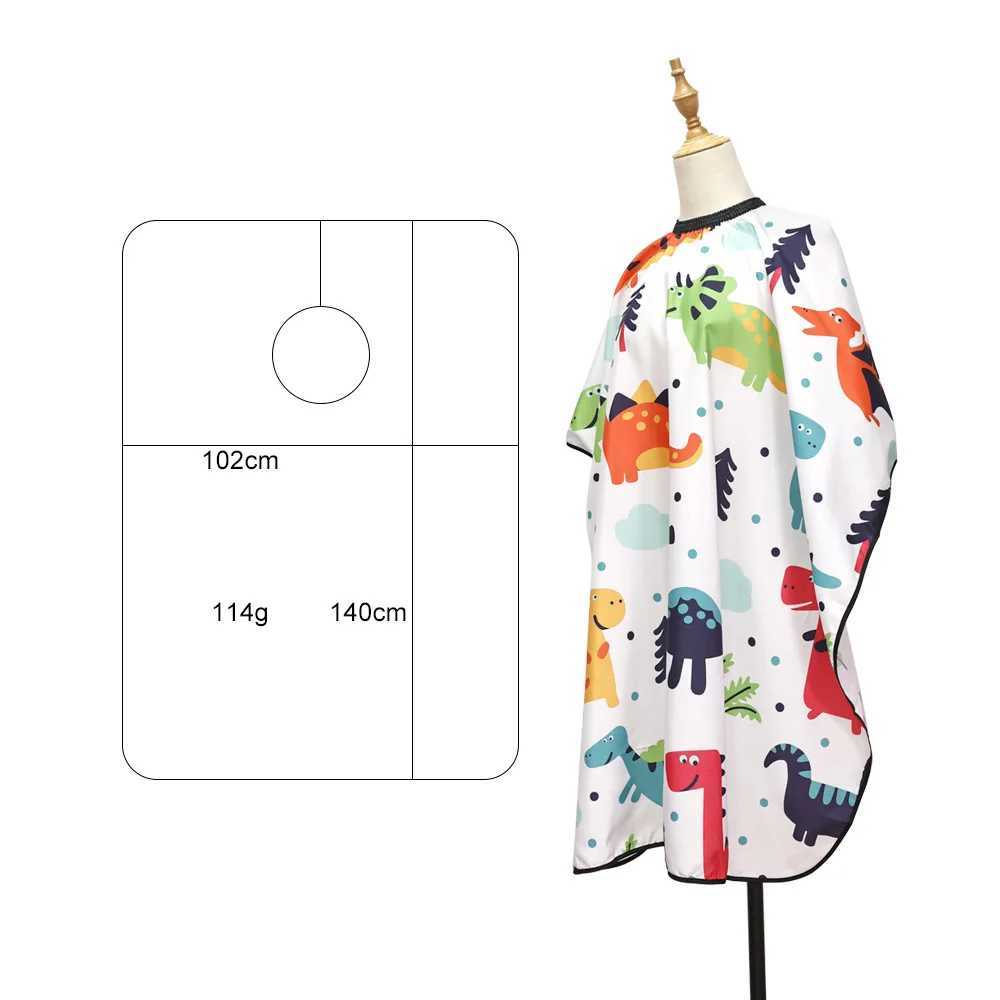 Barbershop childrens hair horns dinosaur hair cutting horns boy waterproof barber hair apron childrens salon styling W240814