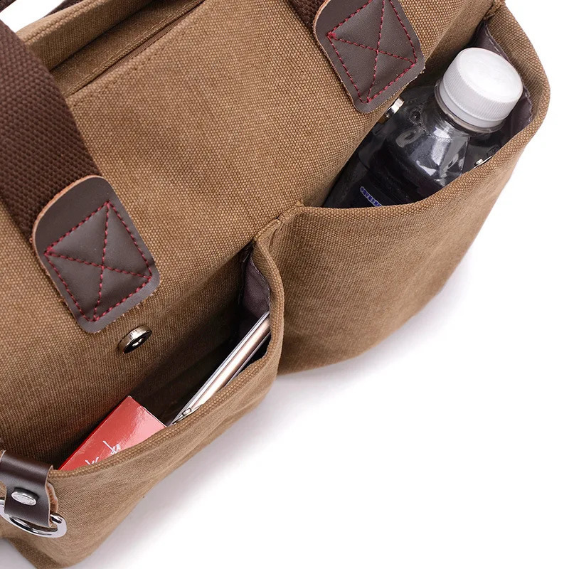 Men Bags Canvas Messenger Bag Men Laptop Briefcase Casual Shoulder Crossbody Bag Tote Bag for Women Leather Bags Bolsa Maleta 240813