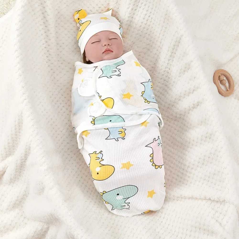 Hot Sale Cotton Newborn Sleeping Bag Adjustable Anti-kick Baby Blanket Soft Warm Baby Swaddle Wrap Unisex Infant Y240814