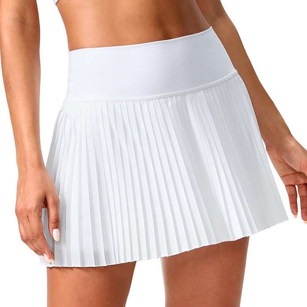 Double Women'S Layered Pleats Tennis For High Waisted Skirt With Shorts Pockets Workout Sexy Women Pleated Skirts s