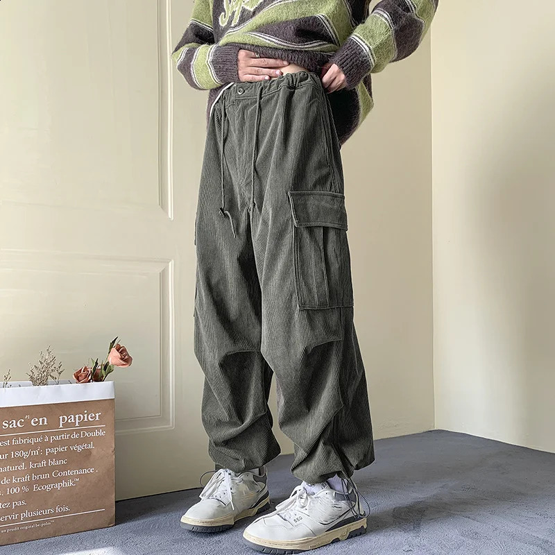 Summer Sports Pants Harajuku Y2k Working Pants for Men Solid Color Mens Cargo Pants Loose Casual Sports Trousers for Men M-3XL 240814