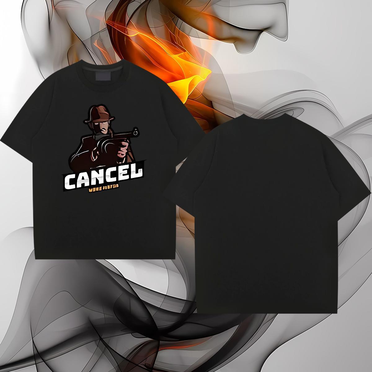 Popular T-Shirts pistol Crew Neck Breathable Street Casual Graphic 230g 100% Cotton Men Tees Fashion Wear