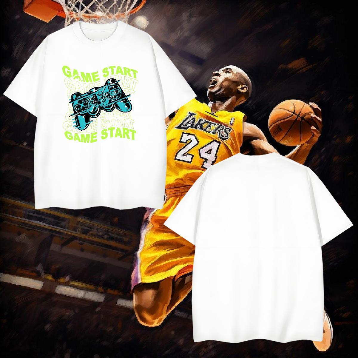 T shirt 100% Cotton 230g amusement game Hip Hop Street Crew Neck Custom Printed Tshirts 2024 Designer Classic Clothes