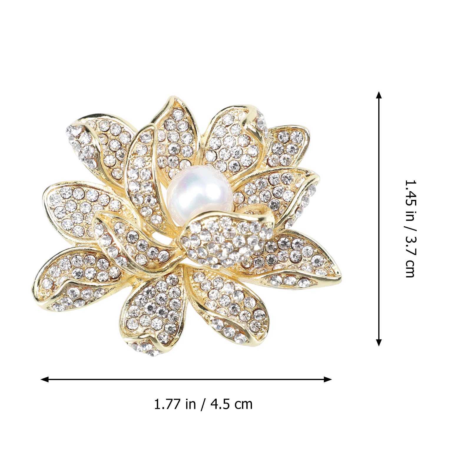 Pearl lotus brooch womens clothing accessories brooch flower brooch temperature badge W240815