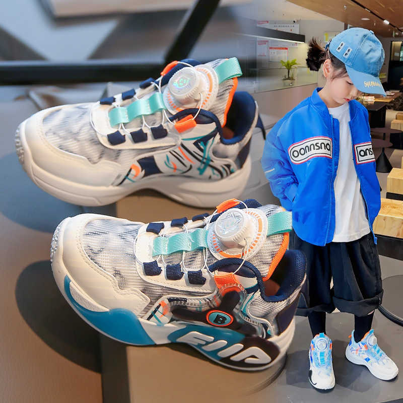 Sneakers Childrens trendy brand sports shoes Spring and Autumn new boys running shoes Girls fashionable dad shoes Student single shoe generation H2408