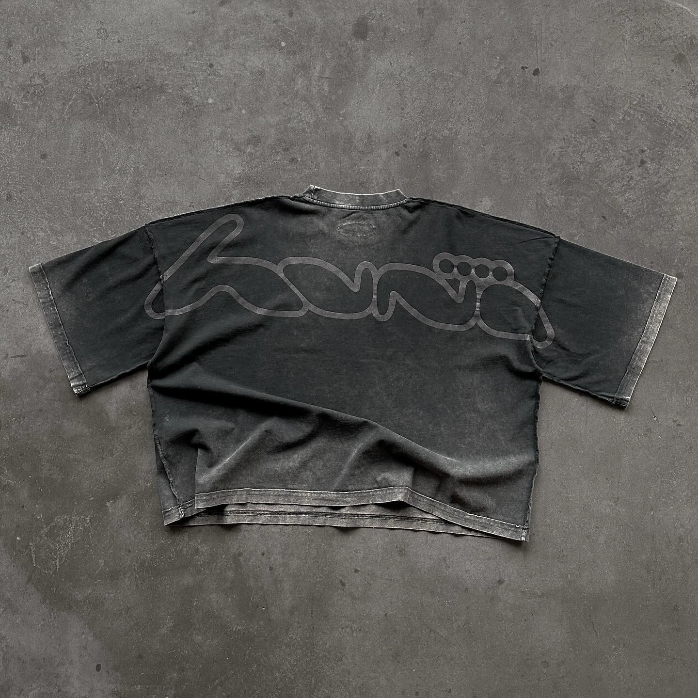 Street wear Gothic wash distressed tops mens clothing Harajuku womens letter printing short sleeves oversized Tshirts 240814