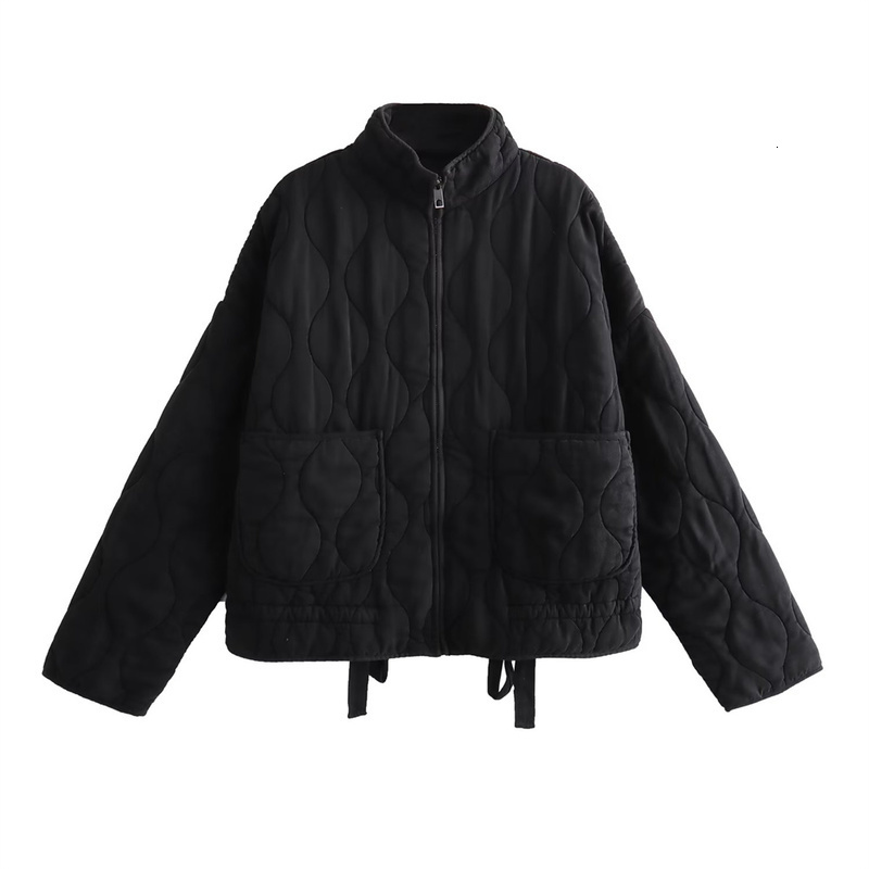 UNIZERA highquality autumn and winter womens casual loose pocket decorative cotton jacket 240814