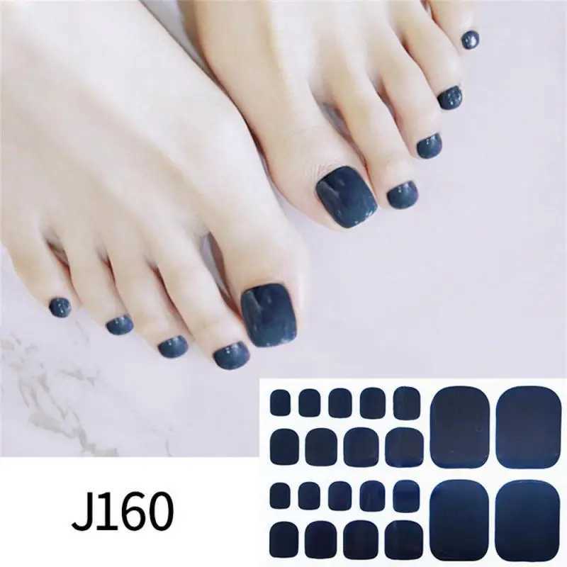 Toe Gel Nail Sticker Hardens With UV Lamp Curing Gel Stickers Waterproof Korean Full Cover Waterproof Polish Wraps Foot StripsXJ240814