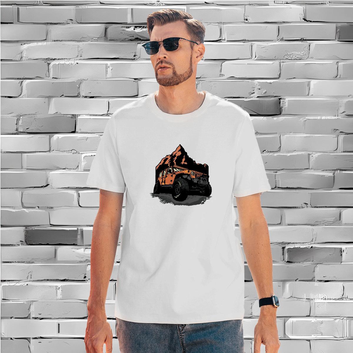 Free Shipping car Mens T Shirts Street wear Hip Hop Tshirt for Man Woman 230g 100% Cotton 2024 DIY Crew Neck DIY Printed Tops
