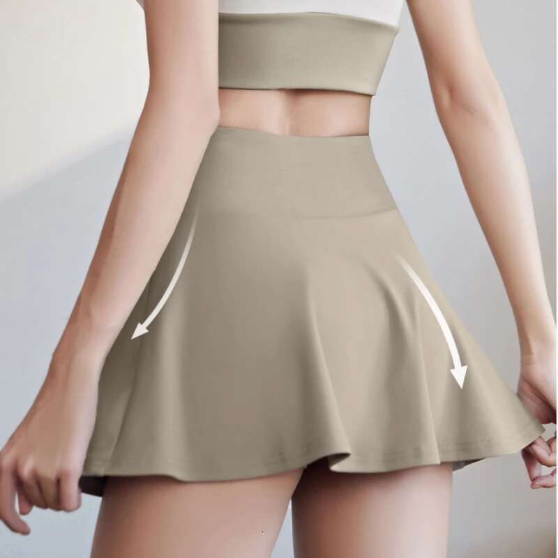 Sports Summer Women quick dry elastic running high waist fiess short skirts tennis run Gym yoga skirt with shorts s
