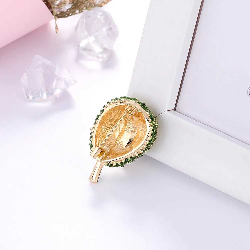 1 creative durian shaped brooch fashionable clothing brooch pants accessory cute tight corset simple brooch (yellow) W240815