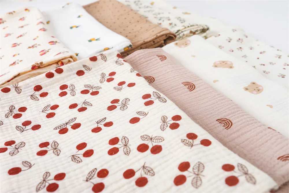 Cotton Gauze Muslin Baby Blanket Super Soft Newborn Swaddle Wrap Quick Dry Boy Girl Kids Bath Towel Baby Stroller Blanket Cover Y240815
