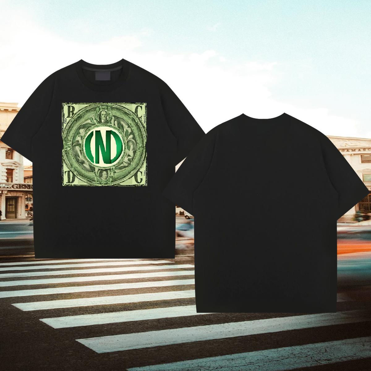 Loose Fit Couples T Shirts High Street Hip Hop 230g Cotton DIY Anime Pure Cotton cash Men T Shirts 2024 DIY Tee Shirt