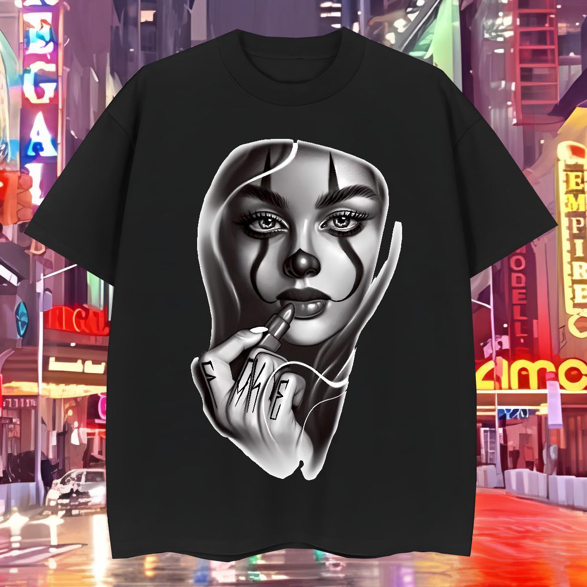T shirt 230g Cotton nun Beach Short Sleeve O-Neck Custom Cartoon Couples T Shirts Fashion Designer Cool Tops Tees