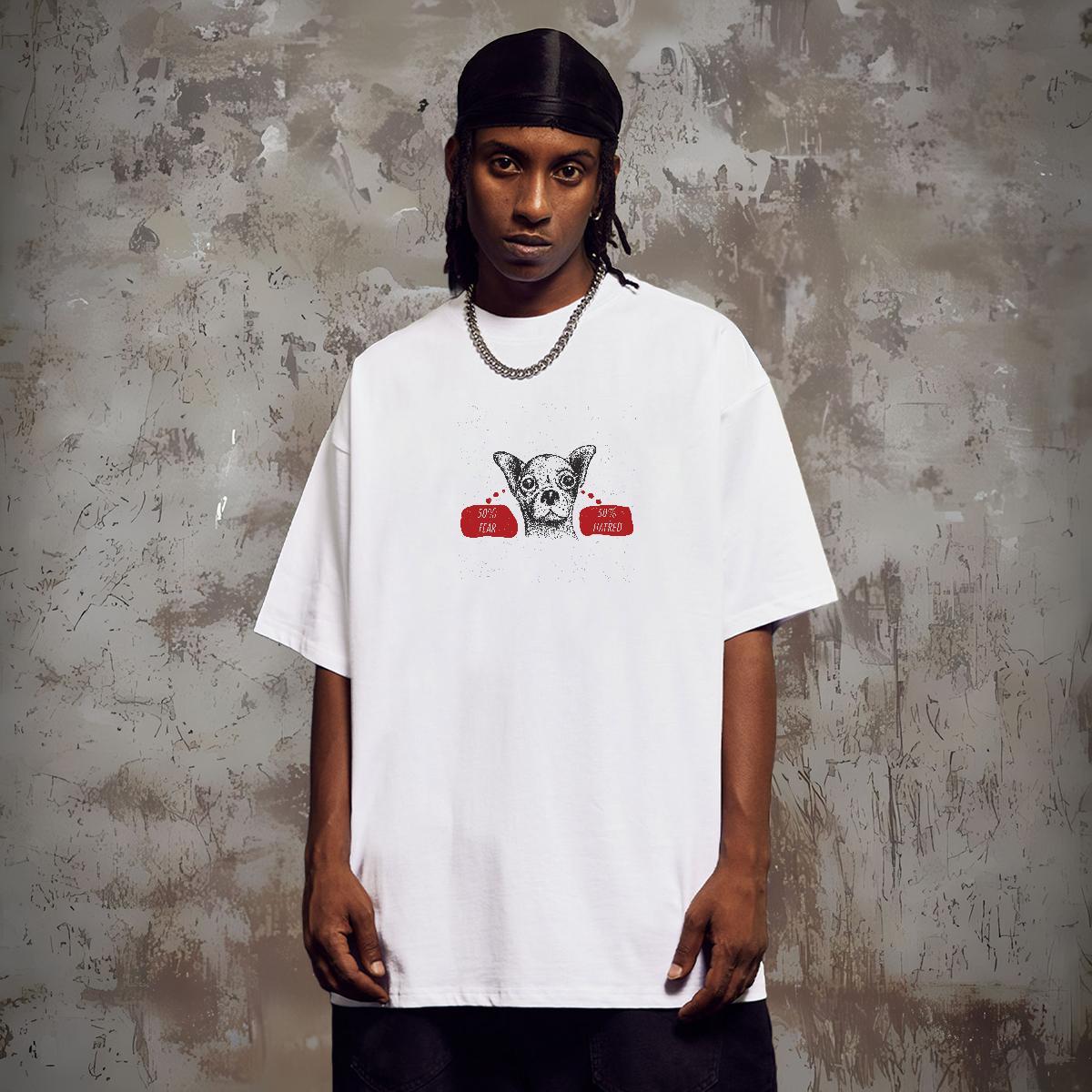 Classic T Shirt For Man dog Breathable Short Sleeve Anime Printing Street Customized 230g Cotton Couples T Shirts Designer Fashion Clothes